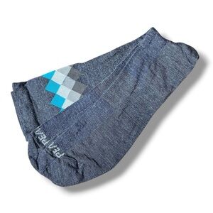 Pearl Izumi Merino Wool Thermal Socks Mid Calf Blue Gray Diamonds Size XL